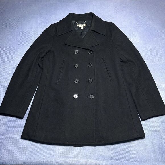 J. Crew Jackets & Blazers - J‎ Crew Double Breasted Wool Blend Insulated Black Coat Women's Size Medium